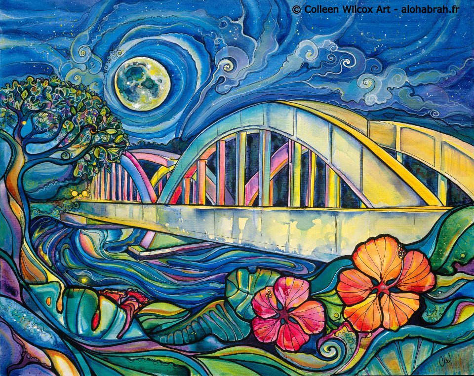 Haleiwa bridge © Colleen Wilcox Art - alohabrah.fr