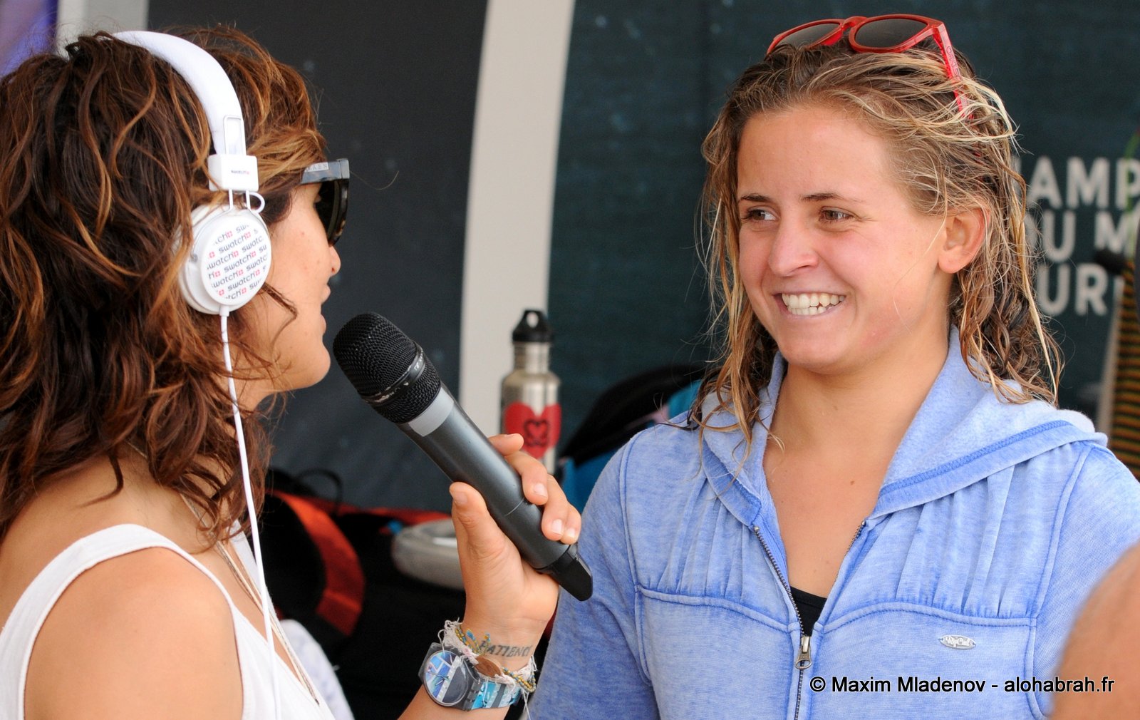 Kassia Meador interviewes Pauline Ado pour le live Webcast © Maxim Mladenov - alohabrah.fr